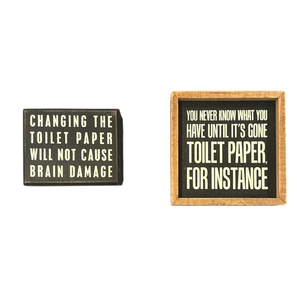 Funny Bathroom Sign Set